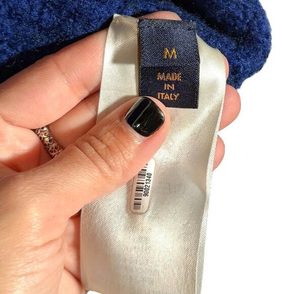 Louis Vuitton 2020 Blue Intersia LV Logo Sweater - Picture 6 of 8